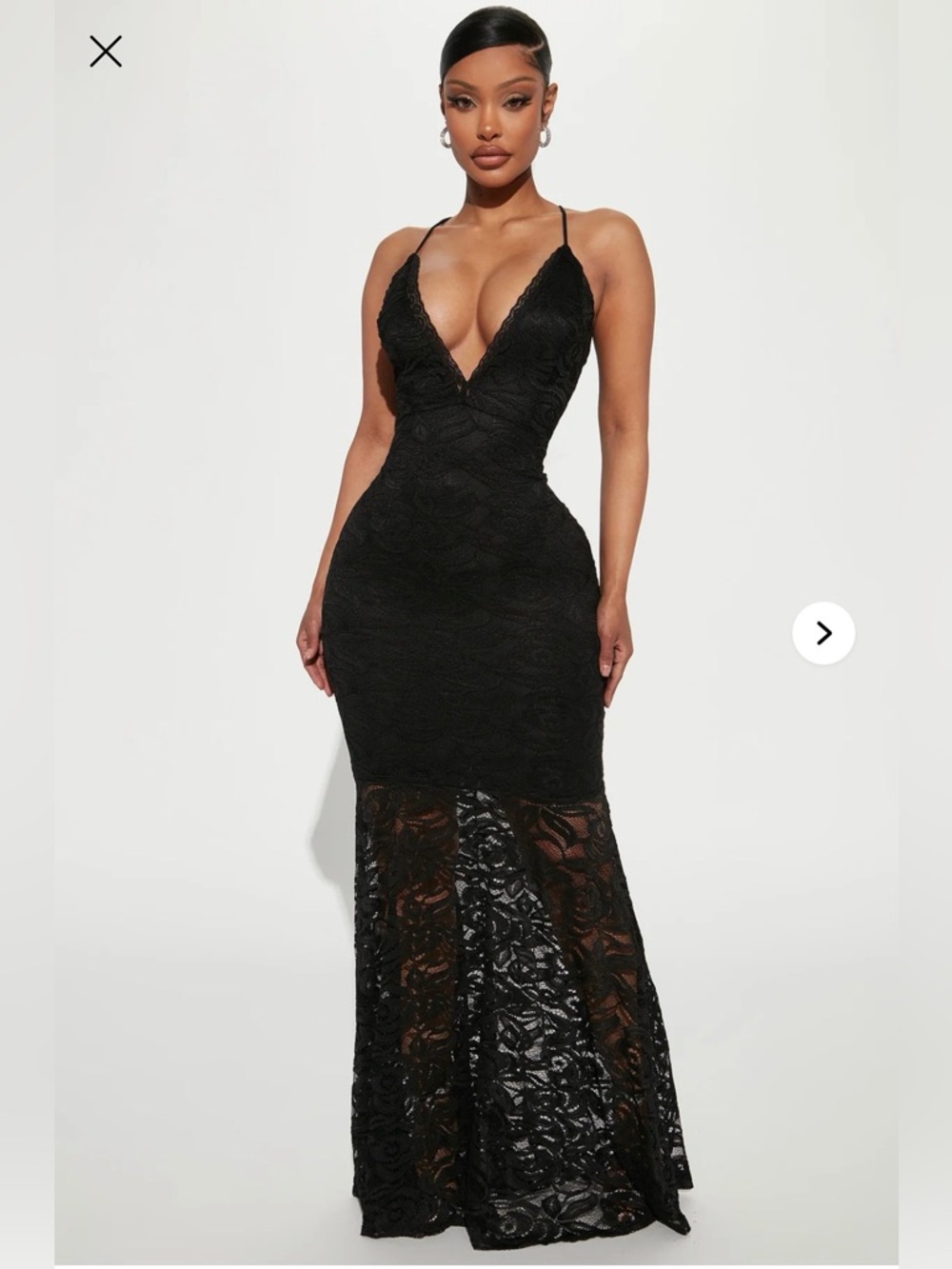 NWT Secret Society Fashion Nova Black Lace Bodycon Dress Size XL